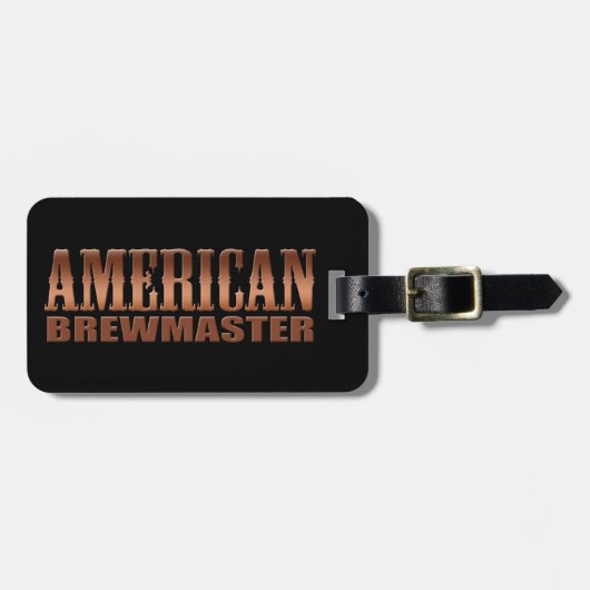 アメリカのbrewmasterの家の醸造業者ビール ラゲッジタグ (正面横)