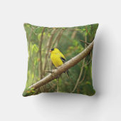 アメリカのGoldfinchの鳴き鳥- Spinusのtristis クッション (裏面)
