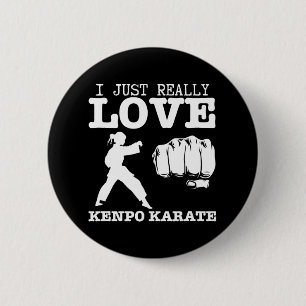アメリカのKenpo Girl Coach I Just Really Love Kenpo 缶バッジ