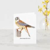アメリカのKestrelのメッセージカード カード (黄色い花)