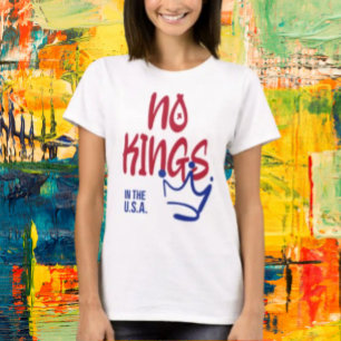 アメリカのNo Kings in the USAシャツ – 赤、青、および大 Tシャツ