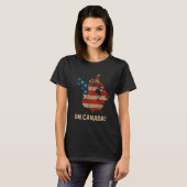 アメリカのOh Canada Shirt Map おもしろい Of Usa Trump 2025 4 Tシャツ (正面フル)
