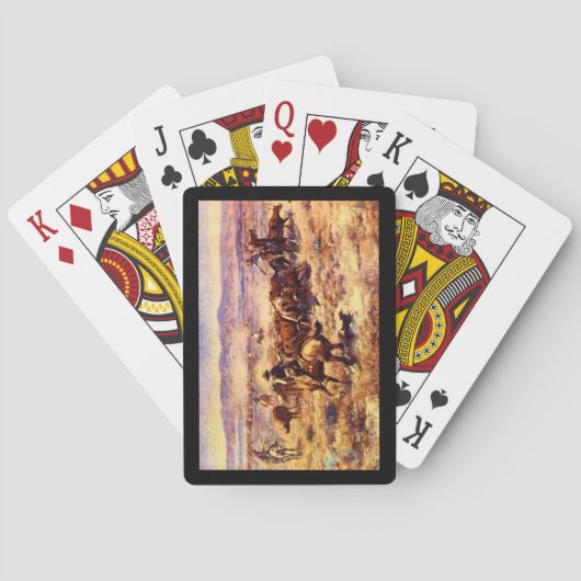 アメリカのRoundup',チャールズM. Russell_Art トランプ (裏面)