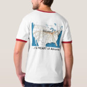 アメリカのTシャツのシカゴの…ハート Tシャツ (裏面)