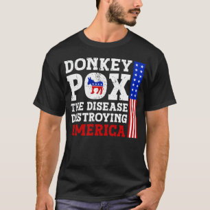 アメリカのTシャツを破壊する病気がドンキーポックス Tシャツ