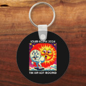 アメリカのTシャツ 太陽の皆既日食 4 08 キーホルダー (正面)