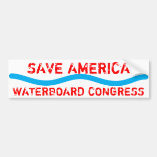 アメリカのWATERBOARD議会を救って下さい バンパーステッカー