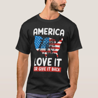 アメリカはそれを愛する与えか戻る先住民アメリカ Tシャツ