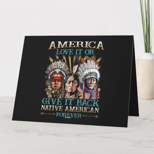 アメリカはそれを愛する与えか、またはバック先住民アメリカ40 カード (裏面)