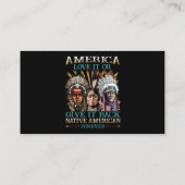 アメリカはそれを愛する与えか、またはバック先住民アメリカ40 名刺 (裏面)