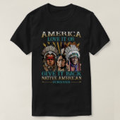 アメリカはそれを愛する与えか、またはバック先住民アメリカ40 Tシャツ (デザイン正面)