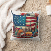 アメリカはっきりした国旗の枕 – アメリカ合衆国の象徴的なデザイン クッション (ブランケット)