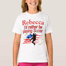 アメリカはむしろ遊サッカーのテパーソナライズされたイだ Tシャツ