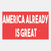 アメリカはもう素晴らし 長方形シール (正面)