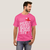 アメリカはイエスを必要としている Tシャツ (正面フル)