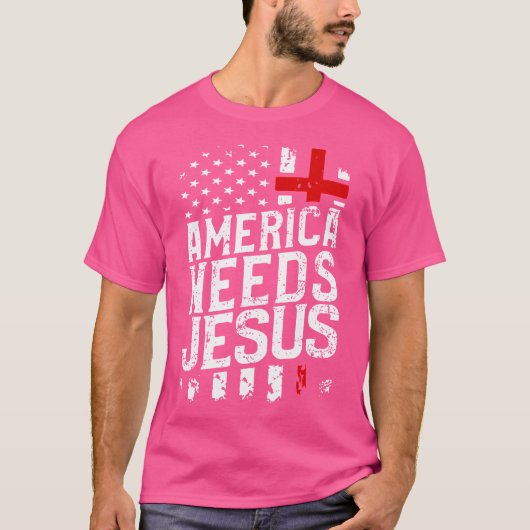 アメリカはイエスを必要としている Tシャツ (正面)