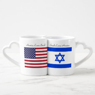 アメリカはイスラエル共和国愛アメリカを愛します ペアカップ