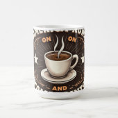 アメリカはコーヒーと不満で回っている コーヒーマグカップ (中央)