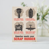 アメリカはスクラップゴムの第二次世界大戦のポスターが必要 招待状 (スタンド正面)