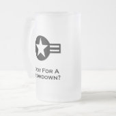 アメリカはスローダウン・ブラックに向けて準備ができている フロストグラスビールジョッキ (正面左)