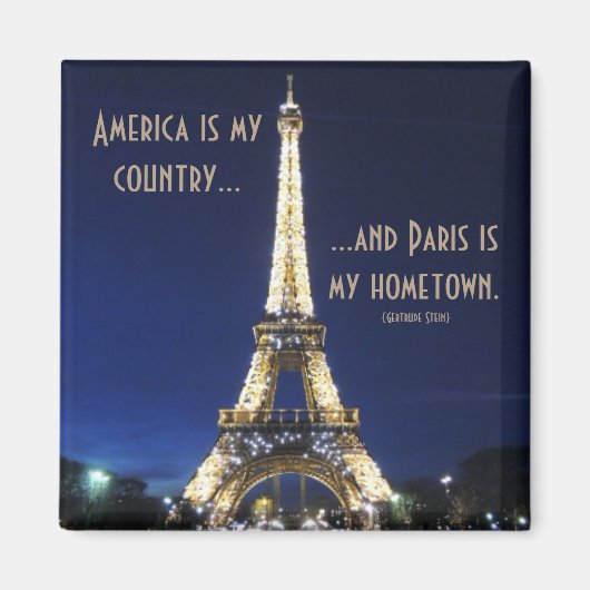 アメリカはマイカントリー、パリはマイ故郷 マグネット (正面)