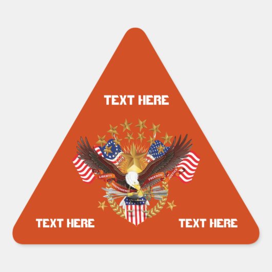 アメリカは三角形忘れだけ注意を見よ 三角形シール (正面)