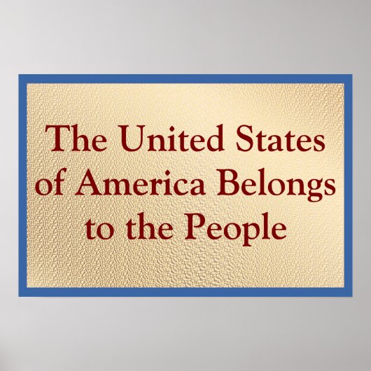 アメリカは人民のもの ポスター (正面)
