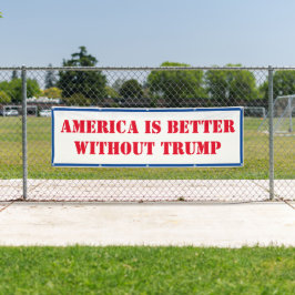 アメリカは切札なしでよりよいです 横断幕