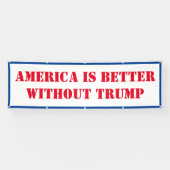 アメリカは切札なしでよりよいです 横断幕 (横)