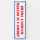 アメリカは切札なしでよりよいです 横断幕 (縦)