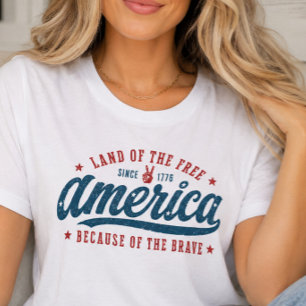 アメリカは勇敢な人たちのおかげTシャツ Tシャツ