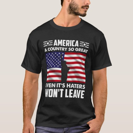 アメリカは国だ素晴らしからErsでさえLeaしない Tシャツ (正面)