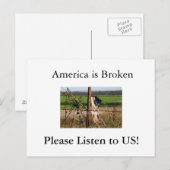 アメリカは壊れてる… ポストカード (正面/裏面)