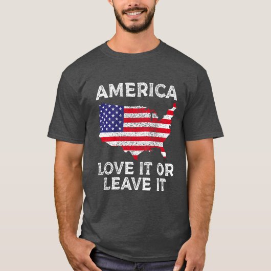 アメリカは好きか離れら好きか、アメリカ寄りヴィンテージ Tシャツ (正面)