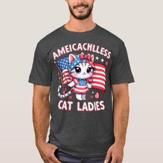 アメリカは子どものいない猫レディースが必要 Tシャツ