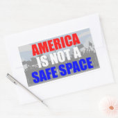 アメリカは安全な宇宙ではない 長方形シール (封筒)