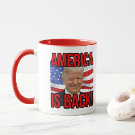 アメリカは戻るドナルド・トランプ米国国旗SOTU マグカップ