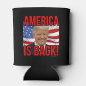 アメリカは戻るドナルド・トランプ米国国旗SOTU 缶クーラー (裏面)