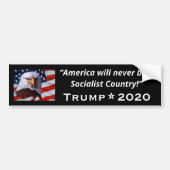 アメリカは決して社会主義国ではない – トランプ バンパーステッカー (正面)