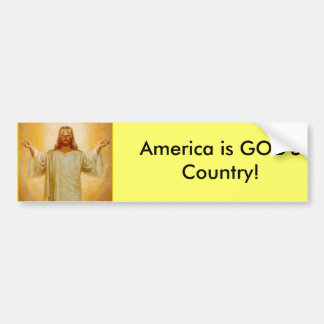 アメリカは神の国です! バンパーステッカー