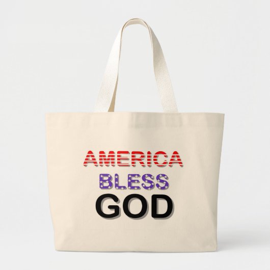 アメリカは神を賛美します ラージトートバッグ (正面)