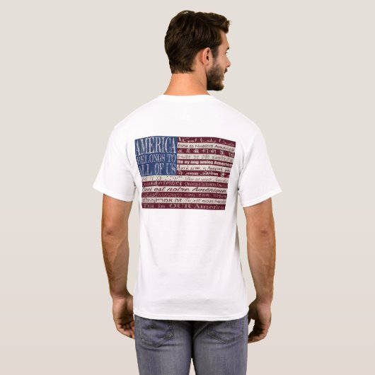 アメリカは私達皆にTシャツ属します Tシャツ (裏面フル)
