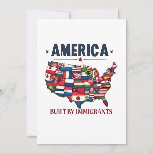 アメリカは移民によって築かれた 愛国的なアメリカ人 招待状 (正面)