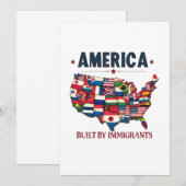 アメリカは移民によって築かれた 愛国的なアメリカ人 招待状 (正面/裏面)
