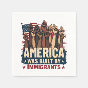 アメリカは移民のトランプ民主党によって建てられた スタンダードカクテルナプキン