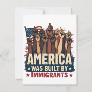 アメリカは移民のトランプ民主党によって建てられた ノートカード