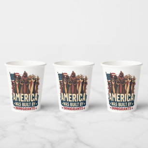 アメリカは移民のトランプ民主党によって建てられた 紙コップ