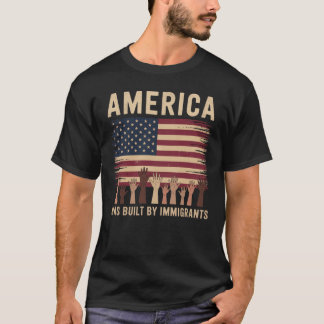 アメリカは移民の多様性が移民によって建てられた Tシャツ