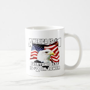 アメリカは第1です コーヒーマグカップ