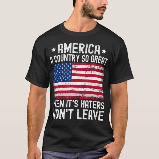 アメリカは素晴らし国だから持ち主でも Tシャツ (正面)